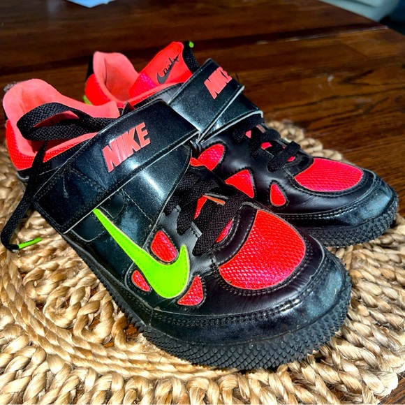Nike Zoom HJ High Jump Black Hyper Punch Track Shoes 317645-036 Mens Size 8.5M - Picture 1 of 11